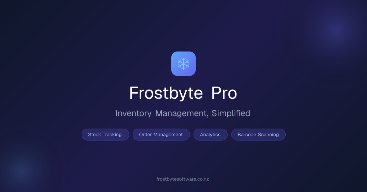 Frostbyte Pro — Cloud Inventory Management Software | Frostbyte Pro